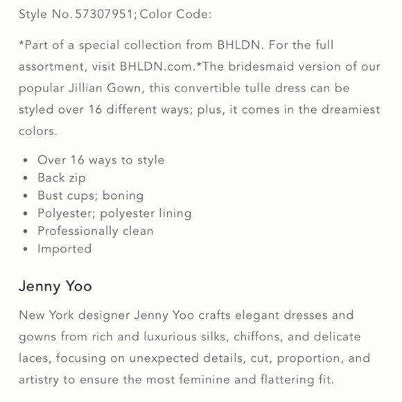 BHLDN x Jenny Yoo 4 Blush Pink Ryder Tulle Convertible Formal Bridesmaids Dress - Picture 11 of 11